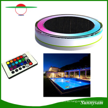 RGB Color y control remoto IP68 LED flotante Luz solar